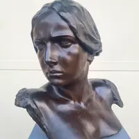 Scultura in bronzo 800 busto femminile