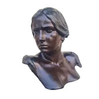 Scultura in bronzo 800 busto femminile