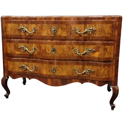 Cassettone Emiliano del ‘700 in legno di noce e olivo