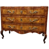 Cassettone Emiliano del ‘700 in legno di noce e olivo