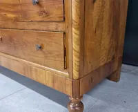 Cassettone Veneto noce chiaro e ciliegio del 1850 a 4 cassetti