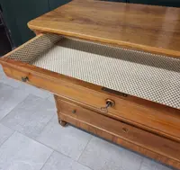 Cassettone Veneto noce chiaro e ciliegio del 1850 a 4 cassetti