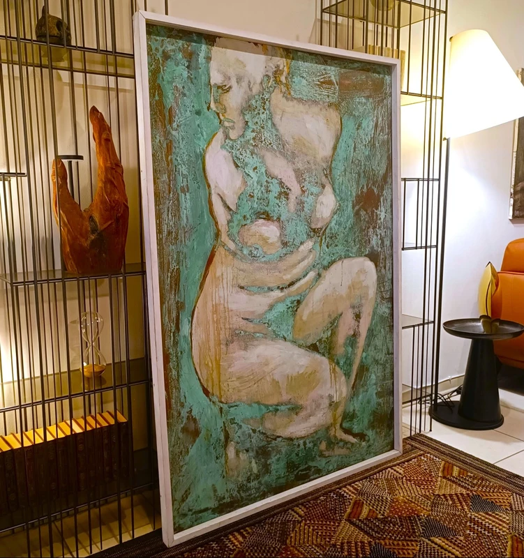 Olio su rame ossidato “Afrodite dea dell’Amore” 20 secolo