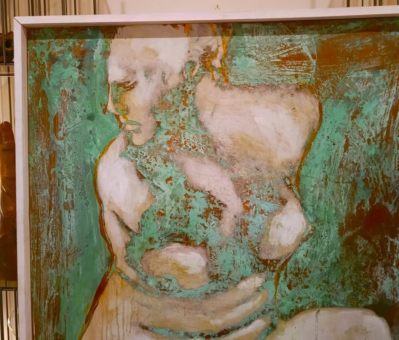 Olio su rame ossidato “Afrodite dea dell’Amore” 20 secolo