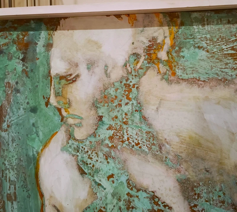 Olio su rame ossidato “Afrodite dea dell’Amore” 20 secolo