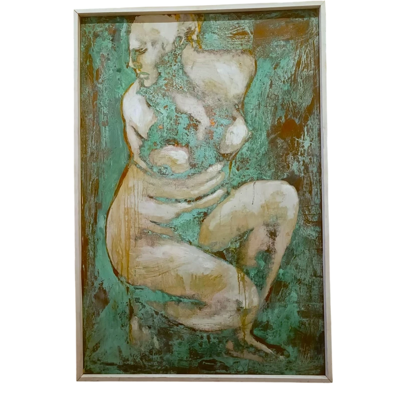 Olio su rame ossidato “Afrodite dea dell’Amore” 20 secolo