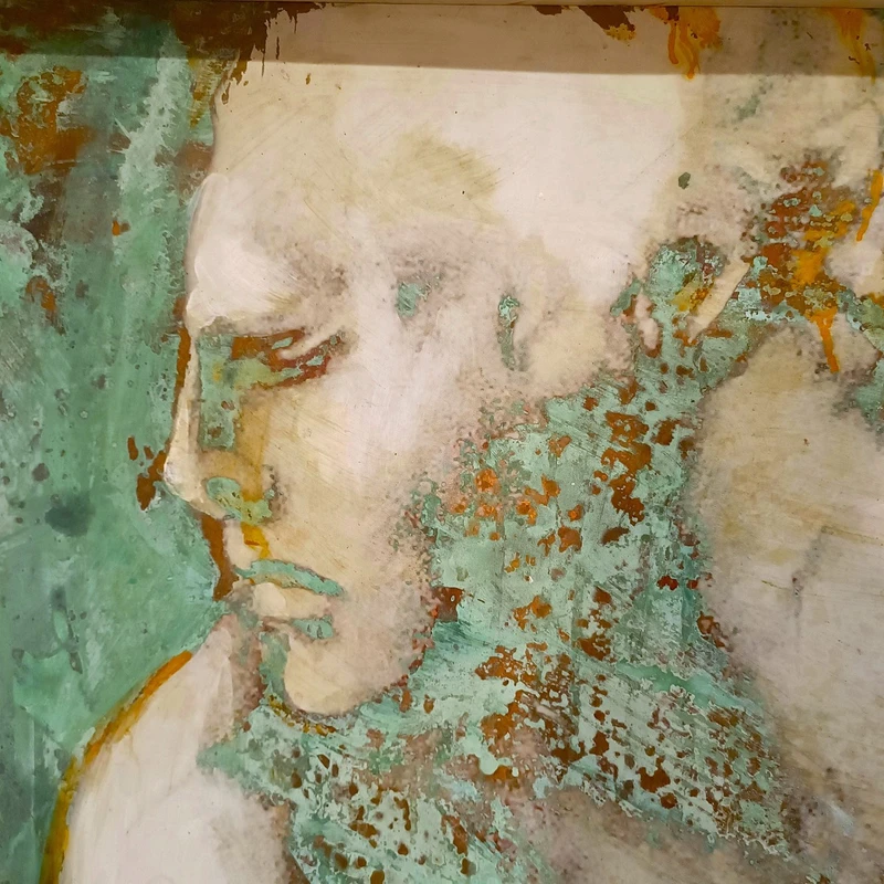 Olio su rame ossidato “Afrodite dea dell’Amore” 20 secolo