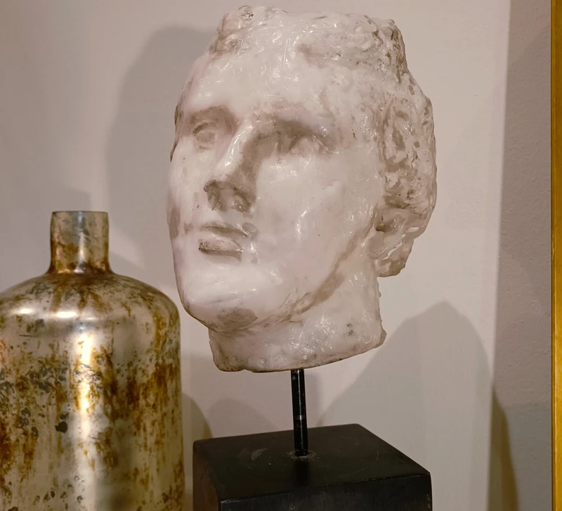 1900s academic sculpture in wax - Head of Aphrodite