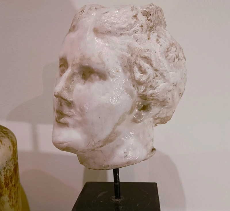 1900s academic sculpture in wax - Head of Aphrodite