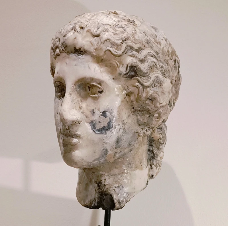 Scultura accademica primo 900 in cera – Testa di Hera