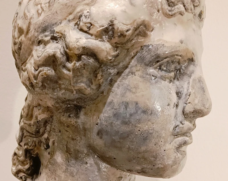 Scultura accademica primo 900 in cera – Testa di Hera