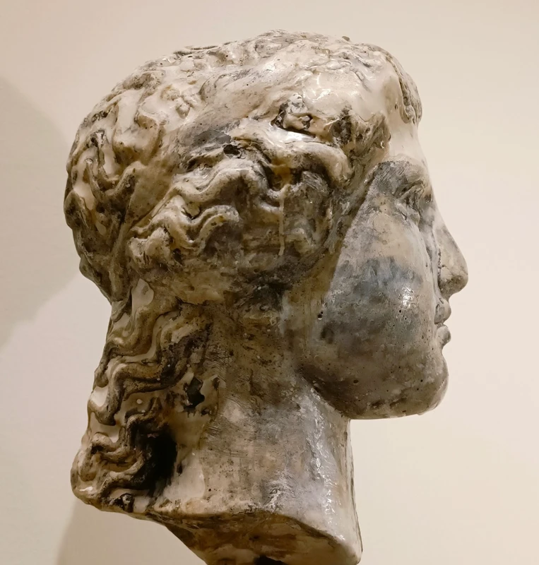 Scultura accademica primo 900 in cera – Testa di Hera