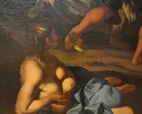 Oil on canvas 600 Country Scene with Musicians - school of Francesco Guarini (1611-1654)