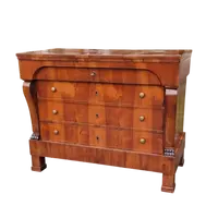 Commode Empire 1830 en placage de noyer