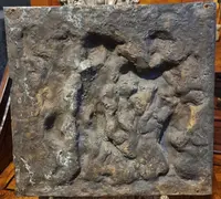 Paire de hauts-reliefs en bronze néoclassique 1780 jeu de putti