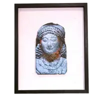 Huile sur ardoise Visage mythologique grec de Coré