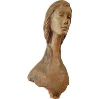 1976 Sculpture féminine en terre cuite : un chef-d'œuvre de Vincenzo Brunetti