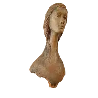 1976 Sculpture féminine en terre cuite : un chef-d'œuvre de Vincenzo Brunetti