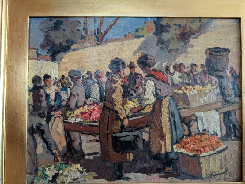 Market scene" Cafiero Filippelli 1889-1973"
