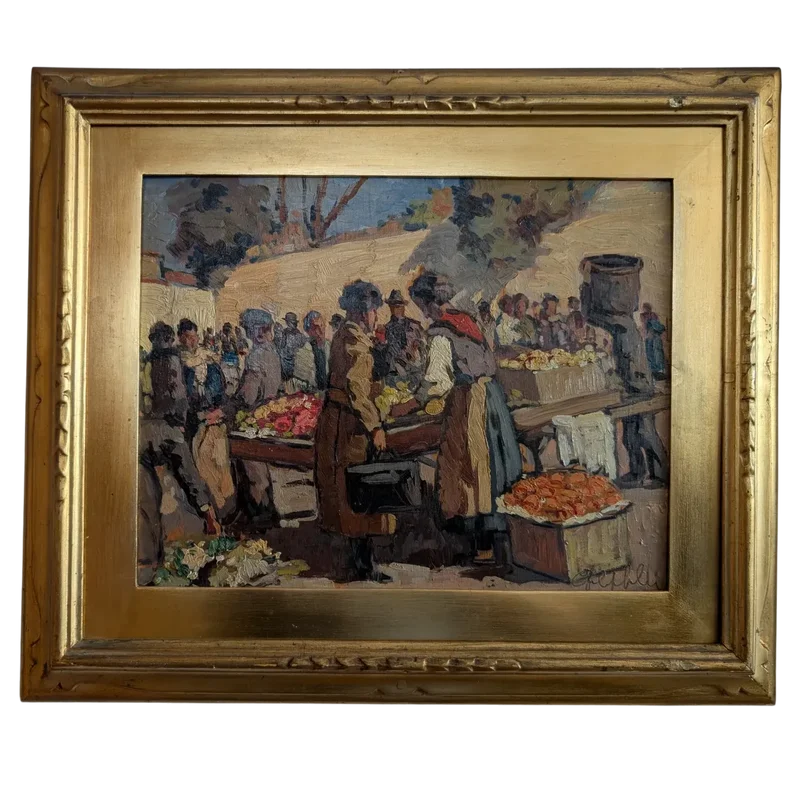 Market scene" Cafiero Filippelli 1889-1973"