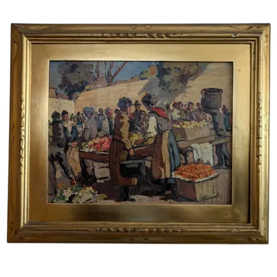 Market scene" Cafiero Filippelli 1889-1973"