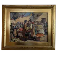Market scene" Cafiero Filippelli 1889-1973"