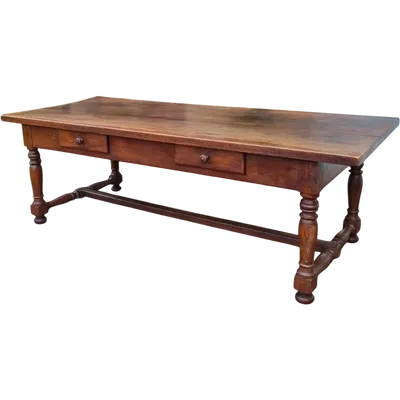 Grande table Fratino en noyer toscan du XVIIIe siècle