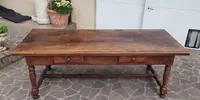 Grande table Fratino en noyer toscan du XVIIIe siècle