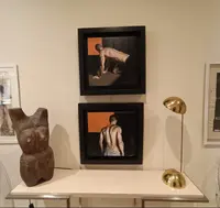 Huile sur toile "Un homme" de Filippo Manfroni à la limite de l'hyperréalisme