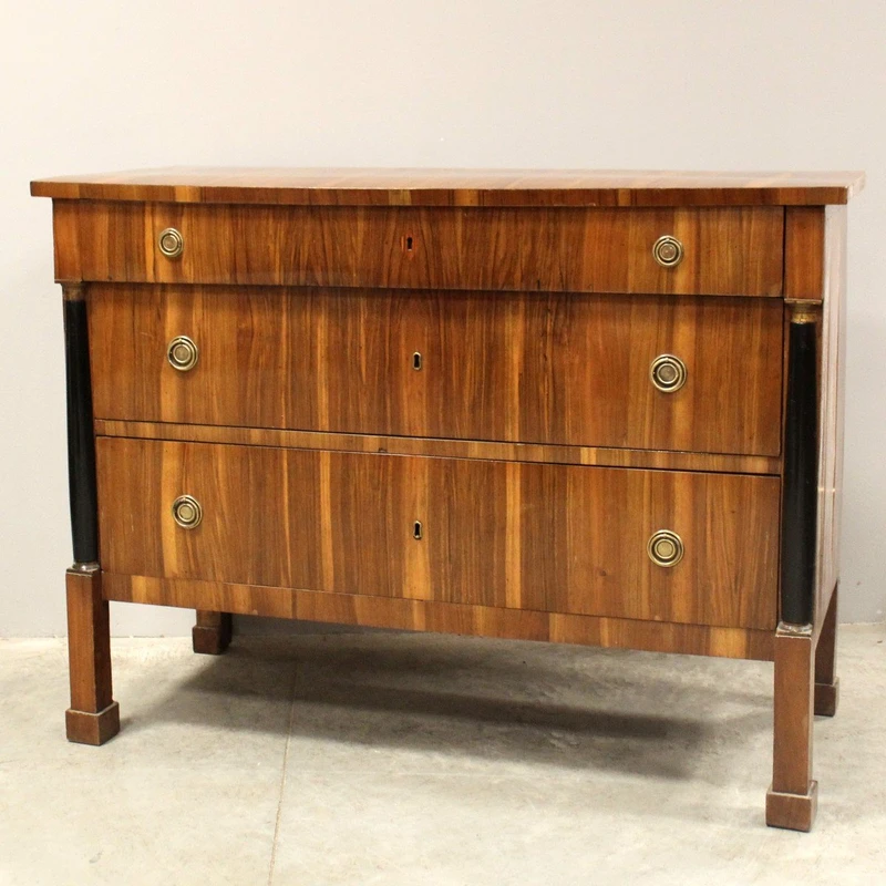 Antique Empire chest of drawers in walnut 19th century