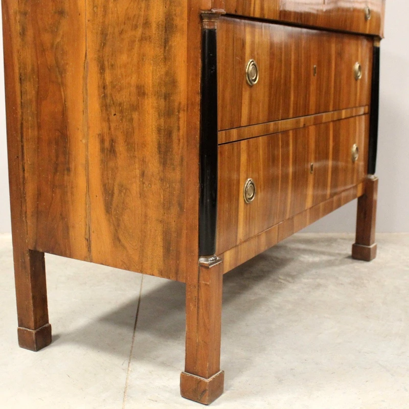 Antique Empire chest of drawers in walnut 19th century
