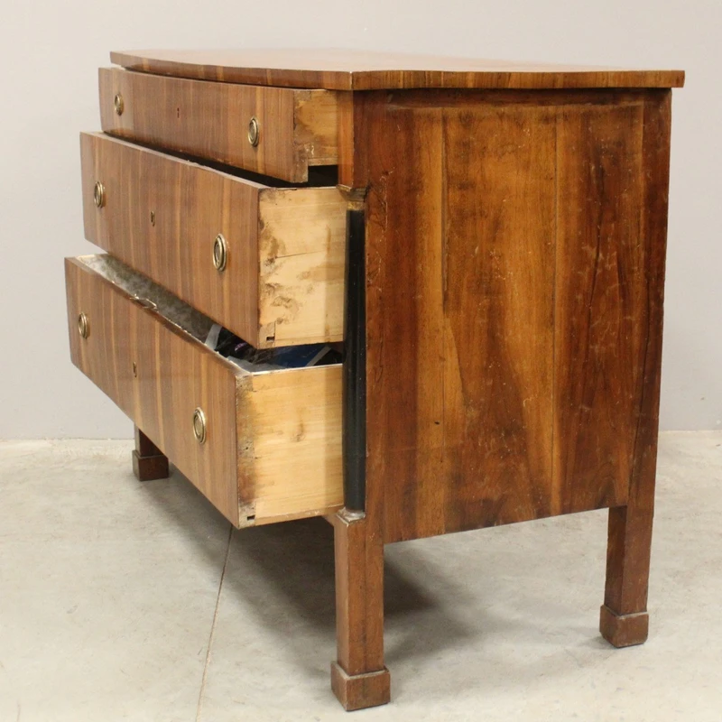 Antique Empire chest of drawers in walnut 19th century