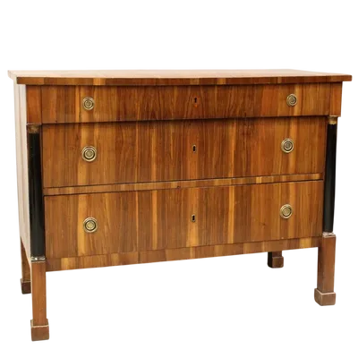 Antique Empire chest of drawers in walnut 19th century