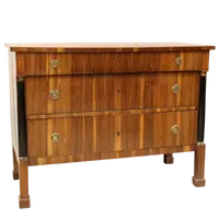 Antique Empire chest of drawers in walnut 19th century