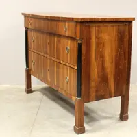 Antique Empire chest of drawers in walnut 19th century