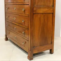 Antique weekly chest of drawers Empire walnut 19th century