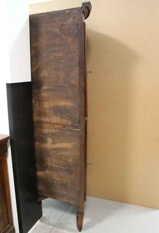 Encoignure cantonale ancienne en noyer Louis XVI 18ème siècle