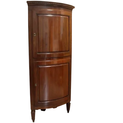 Antique Louis XVI walnut 18th century cantonal corner piece