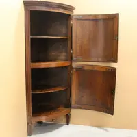 Encoignure cantonale ancienne en noyer Louis XVI 18ème siècle