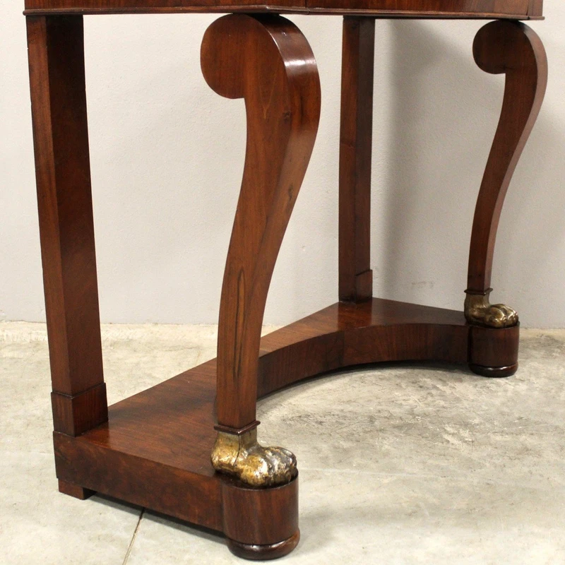 Antica console Carlo X in noce 19°secolo