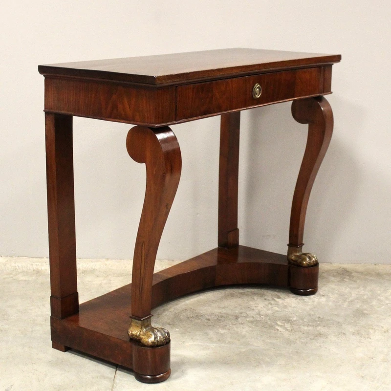 Antica console Carlo X in noce 19°secolo