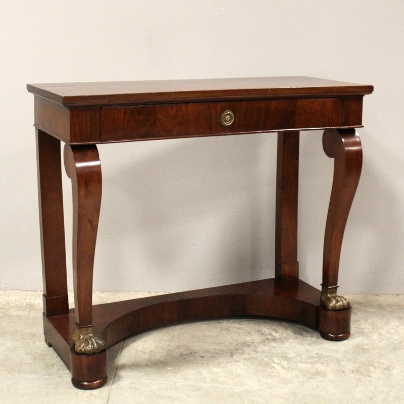 Antica console Carlo X in noce 19°secolo
