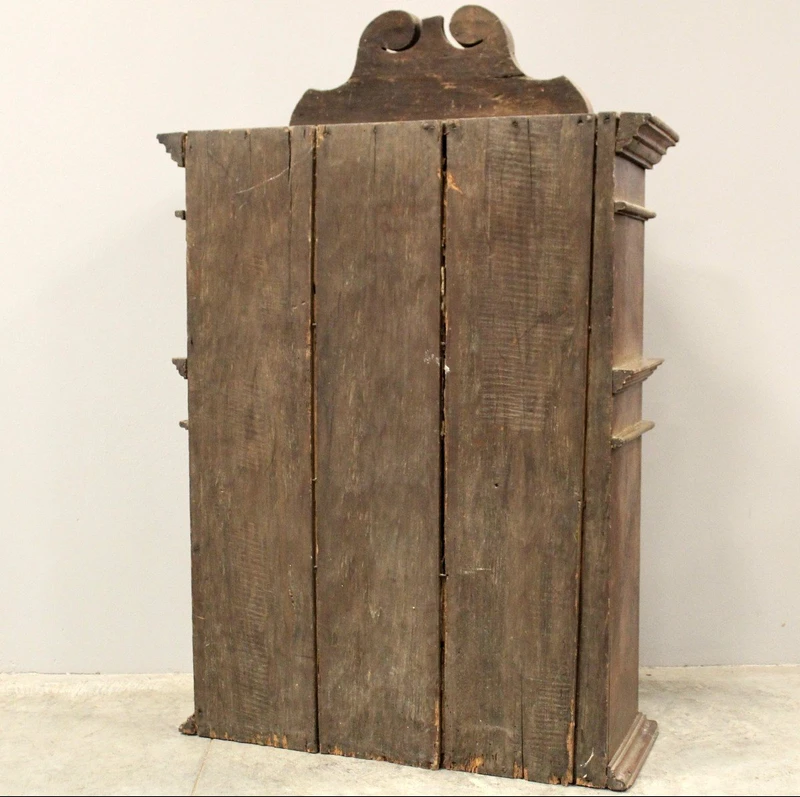 Antica credenza stipo pensile laccato e dipinto 18°secolo