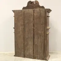 Antica credenza stipo pensile laccato e dipinto 18°secolo