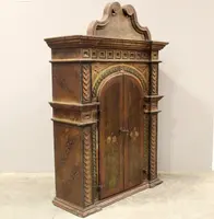 Antica credenza stipo pensile laccato e dipinto 18°secolo