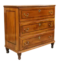 Commode ancienne en noyer marqueté 18ème siècle