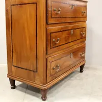 Commode ancienne en noyer marqueté 18ème siècle