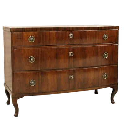 Antique Louis XV chest of drawers dresser in walnut 18th century