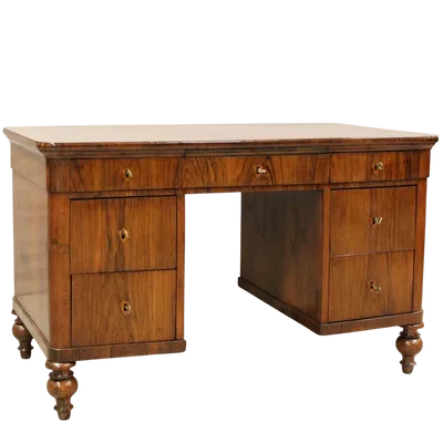 Antique Louis Philippe walnut desk 19th century