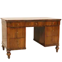 Antica scrivania Luigi Filippo in noce 19°secolo
